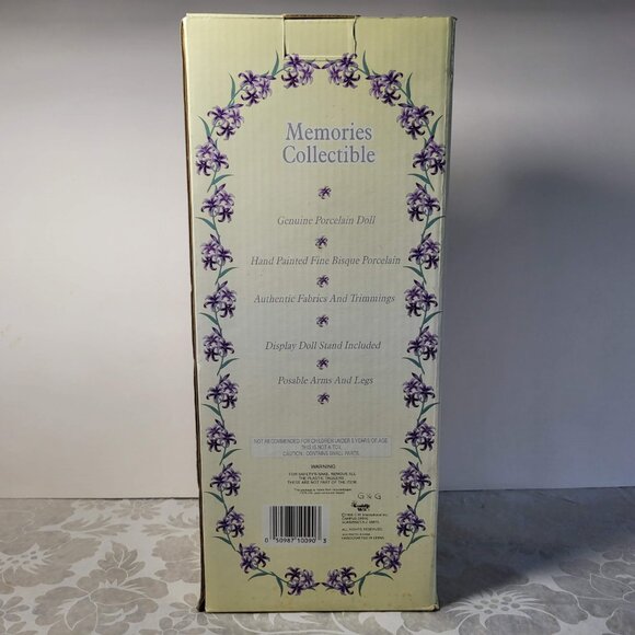 1996 Vintage Collectible Memories Porcelain 11" Doll Cuddle Wit w/Original Box - Picture 8 of 10